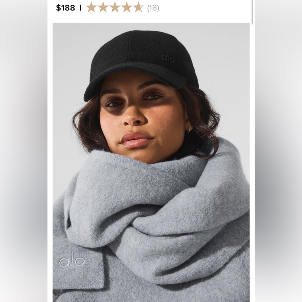 ALO Soft Gray Oversized Scarf